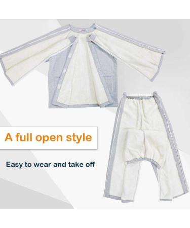 Daily Wear Patient Care Clothes for Postoperative Rehabilitation | Easy to Wear Plush Cotton | Gray - Ideal for Home & Hospital Care - Buy Online on GoSupps.com