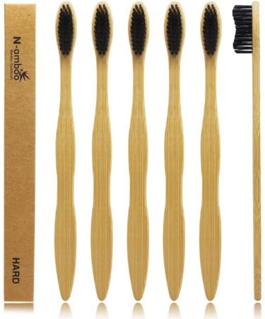 N-amboo Hard Bristle Bamboo Toothbrush for Adults - Pack of 6 - Buy Online on GoSupps.com
