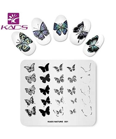 Kads Nail Art Stamping Template - Flower Pattern Stencil | 4pcs Manicure Supplies for Stunning Nail Art - Buy Online on GoSupps.com