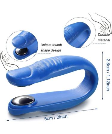 2 Pack Natural Acupressure Hand Pressure Point Clip for Headache Relief, Migraine, Stress Alleviation - Drug Free Wearable Device (Blue) - Buy Online on GoSupps.com