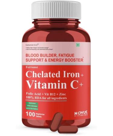 JOKE Chelated Iron with Vitamin C B12 Folic Acid & Zn – 100 Tablets