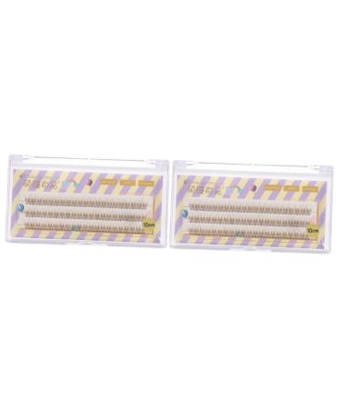 FOMIYES 2 Boxes Fake Eyelashes Dense Eyelashes Long Extension Eyeslash Grating Eyelash Individual Lash Long Eyelash Lash Extension False Lash Strip Eyelashes Fiber Caramel Colour Cosmetics