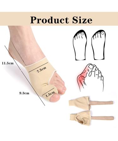 Bunion Splint & Corrector for Pain Relief - Hallux Valgus Correction & Big Toe Straightener for Men & Women - Day Night Support (Beige) - Buy Online on GoSupps.com