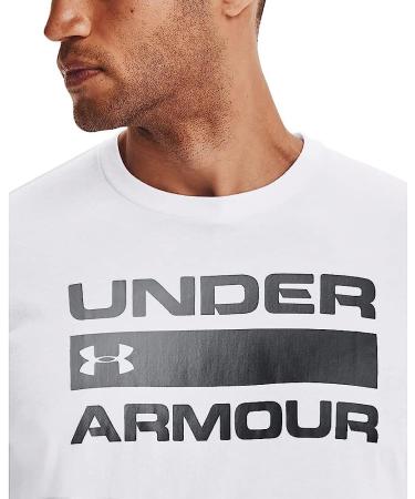 Under Armour Men's Team Issue Wordmark T-Shirt - White/Black, Large - Buy Online on GoSupps.com