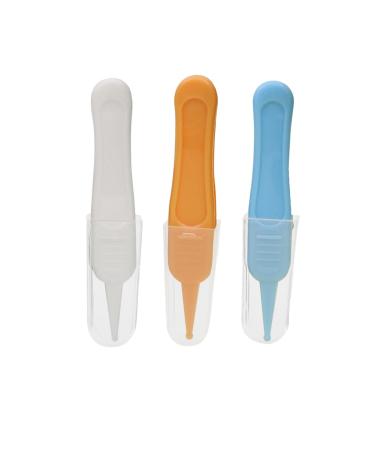 3 pieces of baby nose tweezers baby safety tweezers gentle baby plastic tweezers the smooth handle is easy to grasp compact and portable ideal for cleaning baby bump nose and ears
