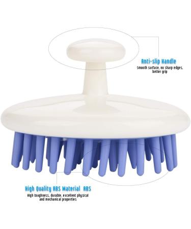 Two-Tone Silicone Scalp Massage Brush - Non-Slip for Wet & Dry Hair - Purple - Buy Online on GoSupps.com