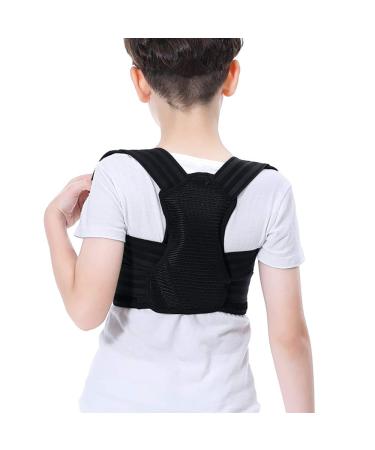 Posture Corrector Brace for Teens Kids Women Adjustable Wide Upper Back Straightener Brace for Posture Correction Comfort Soft Posture Brace for Neck Shoulder Spinal Hunchback Pain Relief (S) S(24"-28")