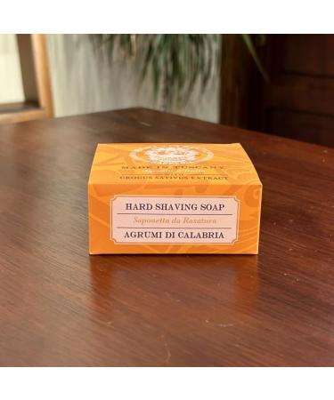  ABBATE Y LA MANTIA Calabrian Bergamot Solid Beard Soap Moisturising and Soothing With Mare Milk and Saffron 80 g Made in Italy - Buy Online on GoSupps.com