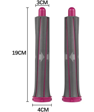 Abhi 5-in-1 Automatic Curling Iron - 30mm Curl Rods & Interchangeable Hair Dryer - Red 190mm - Buy Online on GoSupps.com