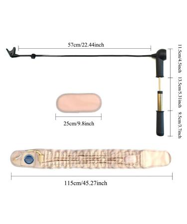 GINEKOO Spinal Air Traction Belt for Lower Back Pain Relief - Adjustable Lumbar Support Belt for 29-49 inch Waists - Beige - Buy Online on GoSupps.com