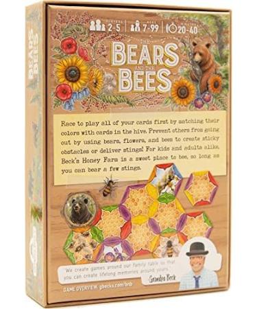 Grandpa Beck's The Bears and The Bees Tile Laying Game | Fun Strategy Game for Kids, Teens, and Adults | 2-5 Players 7+ years | From the Makers of Cover Your Assets & Skull King - Buy Online on GoSupps.com