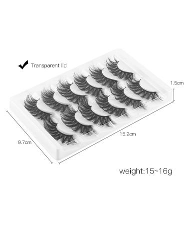 Buy Mink Lashes - Wispy Cat Eye False Eyelashes | 8D Volume Natural Look 6 Pairs Long-lasting & Ultra-light - Buy Online on GoSupps.com