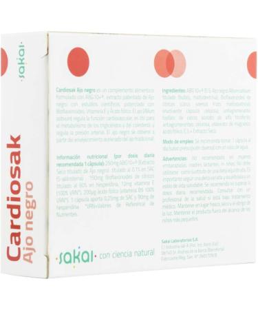 Cardiosak Black garlic 30 capsules - Buy Online on GoSupps.com