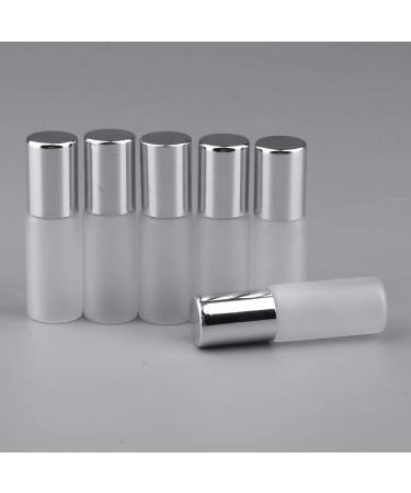Buy Baosity Set of 6 Glass Roll-On Bottles (5ml) - Perfect for Essential Oils & Deodorants - Silver Empty Refillable International Shipping Available - Buy Online on GoSupps.com