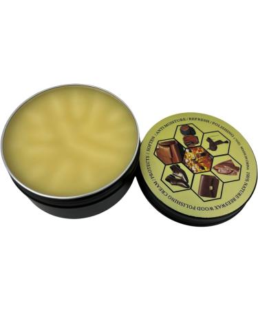 Unscented Beeswax Salve for Leather articles Polishing Renews Nourishes Anti-drying Anti Cracking Protects for Leather Goods also Perfect for Artificial Leather Articles. (7 Ounces) 7 Ounces