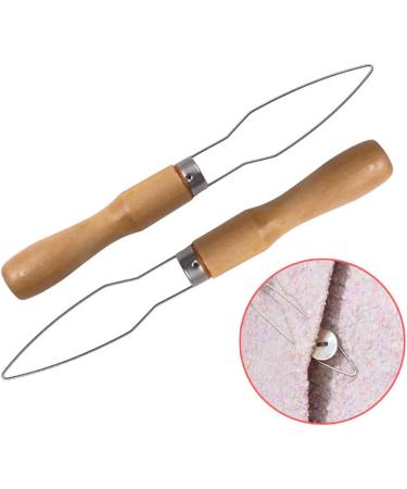 Wooden Handle Button Hooks Set - 3 Pc Wire Loop Pull Through Aids for Elderly | Button Helper Tool & Assist Device - Buy Online on GoSupps.com
