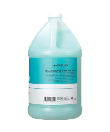Ginger Lily Farms Club & Fitness Nourishing Body Wash - Ocean Breeze Scent - 1 Gallon Refill | Vegan & Cruelty-Free Bath/Shower Gel for Men and Women - Buy Online on GoSupps.com