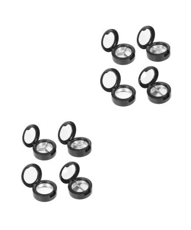 Didiseaon 8 Pcs Eye Shadow Box Magnetic Makeup Empty Makeup Sample Blush Powder Makeup Lipstick Plastic 1 count (Pack of 1) Blackx2pcs