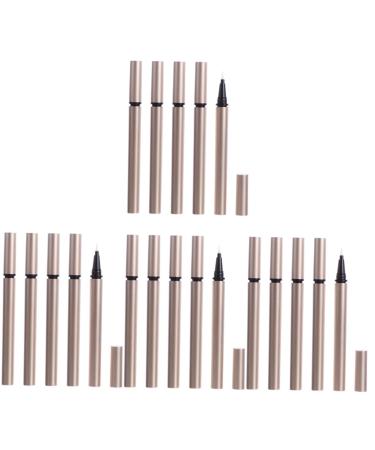 Beavorty 20 Pcs Eyeliner Empty Brown Eyeliner Mini Lash Applicator Eyelash Eyeliner Tube Oil Pen Frosted