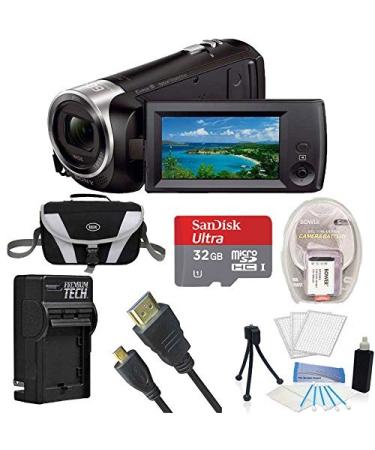 Sony Handycam CX405 Flash Memory Full HD Camcorder Bundle with 32GB Memory Card, Camera Bag, HDMI Cable, and Accessories (8 Items)