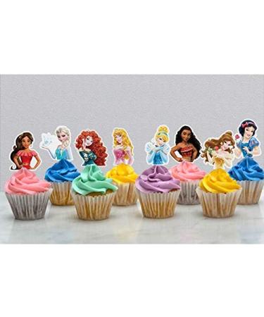 Princess Cupcake Toppers - 30 Count Birthday Cake Decorations & Party Supplies by BEST HOPE - Buy Online on GoSupps.com