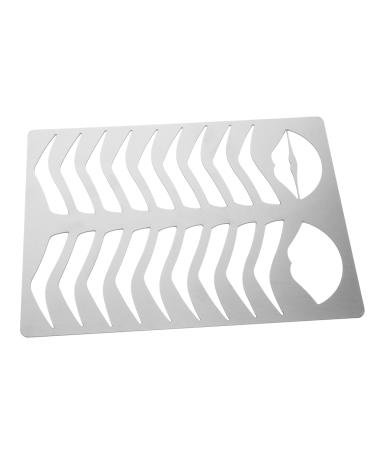 Mikinona Eyebrow Template Eyebrow Shaper Kit Eyebrow Mold Eyebrow Practice Template Stainless Steel Lipstick