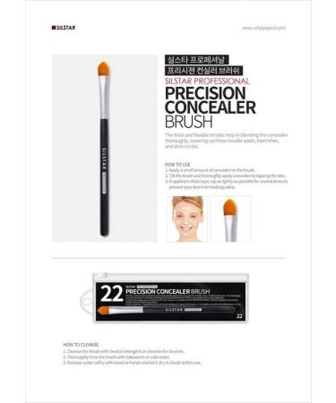 Silstar Professional Precision Concealer Brush SPB022 | Cruelty-Free Synthetic Hair Face Brush for Flawless Makeup Application - Korea-Made - Buy Online on GoSupps.com
