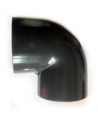 VMC PVC-U bend 40mm fitting angle 90 pressure class PN 10 10 bar according to DIN 8063 with 2 x adhesive sleeve for koi pond & garden pond