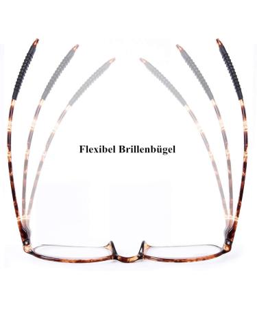 DOOViC Blue Light Filter Computer Reading Glasses TR259-C for Unisex | 9 Colors C5 Brown Tortoiseshell 1.75x Magnification - Buy Online on GoSupps.com