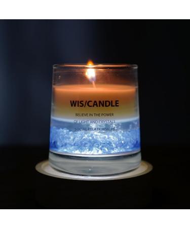 Buy WIS/CANDLE Aquamarine Crystal Aromatherapy Candle for Healing & Relaxation - Perfect for Home & Office - Buy Online on GoSupps.com