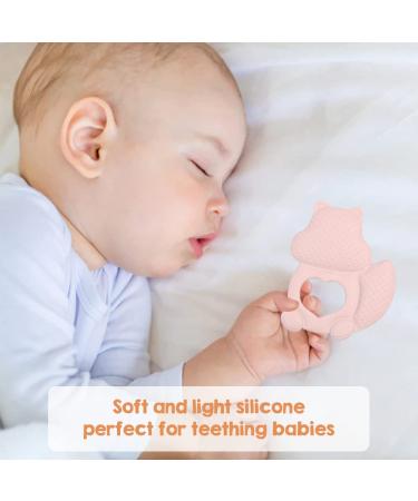 J QUATTUOR Soothing Baby Teething Relief Toys - Non-BPA Silicone Teethers for Infants 3+ Months - Gum Pain Relief - Soft, Lightweight, Squirrel Design (2 Pcs) - Buy Online on GoSupps.com