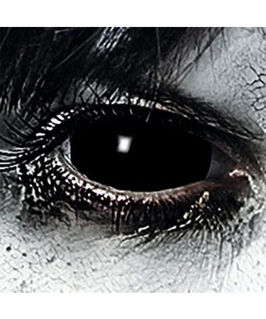 Leo Eyes Fun lens Black Sclera brand quality-1 pair D-22mm-Halloween contacts black cosplay larp zombie crazy funny lenses Halloween Fastnacht vampire