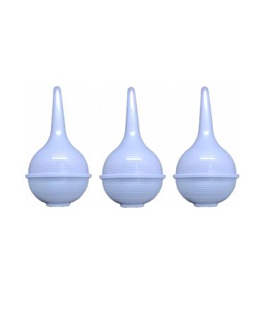 Comfort Soft Baby Nasal Aspirator and Ear Wax Bulb Syringe 2oz Blue - Pack of 3 2OZ BLUE 3.0