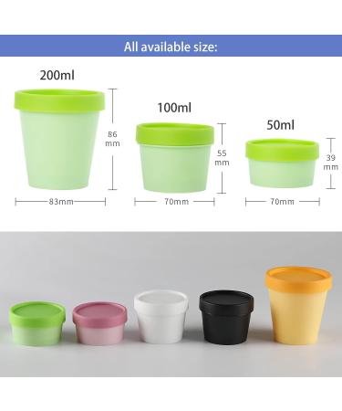 empty jars with lids cosmetic jar B0CKBRDC1B12 PC Empty 50ml Pink Facial Mask Wide Mouth Plastic Jars 50g Leakproof Cosmetic Pot Container with Lids with 6 PC Spatula (Color : Roze Size : 100ml) (C - Buy Online on GoSupps.com