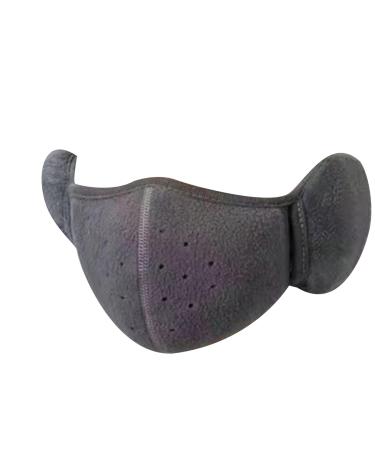 Winter facial banda with ear warmer Half Facial Protection with ear flaps warm breathing active mouth protection for women men outdoor use dark gray