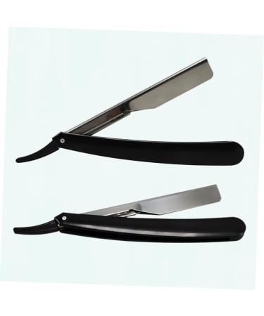 Minkissy 6-in-1 Razor for Men - Rustproof Steel Hairdresser Shaving Razor Manual Blade Knife Holder Black | Premium Shaver & Grooming Tool - Buy Online on GoSupps.com