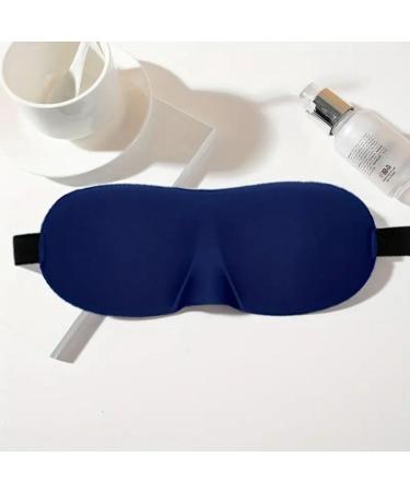 3D Sleep Mask Ultra-Soft Blindfold for Deep Sleep - Navy Blue | Adjustable Strap for Eye Strain Relief | Ideal for Travel & Home Use - Buy Online on GoSupps.com