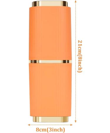 Travel Toothbrush Etui Set - 2-Piece Portable Holder & Toothpaste Storage Box - Blue & Orange - Buy Online on GoSupps.com