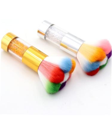 Mikinona 1pc Dust Brush Nail Art Brush Tool Nail Cleaning Gadget Powder Cleaner Nail Scrubbing Brush Manicure Supplies Powder Brush Cleaner Fake Hair Edges Acrylic Nail Brush Nylon Wool 11.5x6cm Golden - Buy Online on GoSupps.com