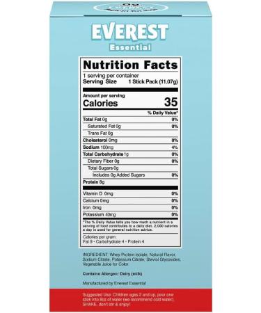 Everest Essential Kid's Clear Whey Protein Powder (Watermelon 10 Packets) Protein Drink Mix for Kids Electrolytes for Kids 8g Protein Per Serving Non GMO Zero Added Sugar - Buy Online on GoSupps.com