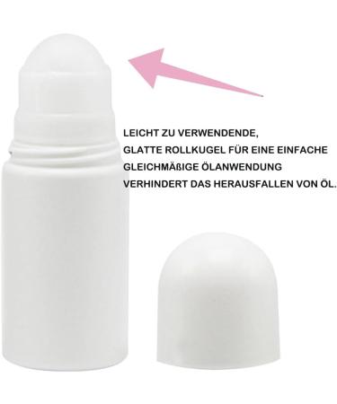 NALORA 4pcs 50ml Empty Roller Bottles for Essential Oils & Aromatherapy | Plastic Roll-On Bottles with 8 Stickers - Ideal for Perfume & Skin Care - Buy Online on GoSupps.com