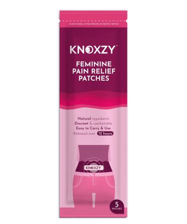 KNOXZY Feminine Pain Relief Patches (5 Patches) | Period Cramp Relief | Period Pain Relief | Menstrual Pain Relief | Endometriosis Pain Relief | Period Patch | PCOS | (Pack of 1)