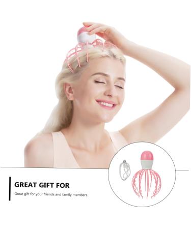 Frcolor Pink Massager - Scalp & Hand Head Tingling Massage Tool | Baby Octopus Gua Sha Scratch for Ultimate Relaxation - Buy Online on GoSupps.com