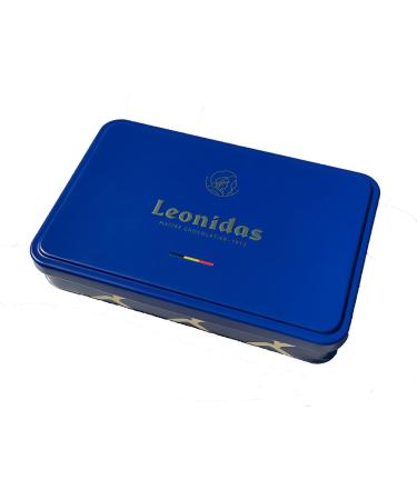 Leonidas Heritage Fine Belgian Chocolate Blue TIn Assortment Filled with Our Most Popular Pieces Milk White & Dark (16 Piece Blue Tin 240g) - Buy Online on GoSupps.com