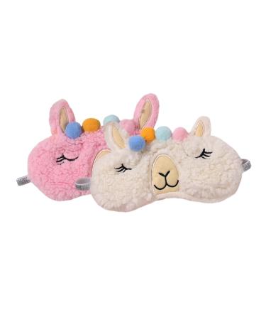 FRCOLOR 2pcs Sherpa Fleece Eye Mask Sleep Masks for Women Sleep Eye Covers for Men Adult Masks Eye Cover for Sleeping Car Eye Masks Travel Eye Mask Child Plush Fabrics Goggles to Sleep