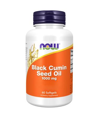 Now foods black cumin seed oil (black -cumin seed oil) 1 000 mg high dose 60 soft capsules laboratory tests soybreis gluten -free without genetic engineering
