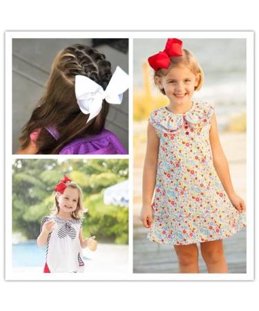20pcs 6inch Hair Bows for Girls - Cute Grosgrain Ribbon Alligator Clips for Baby, Toddlers, Kids - Hair Accessories Pack - Buy Online on GoSupps.com