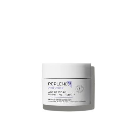 Replenix Age Restore Nighttime Therapy - Anti-Aging Night Cream   Medical Grade Peptide Moisturizer with Green Tea   Firming Age Spot and Wrinkle Cream for Face and Neck  1.7 oz