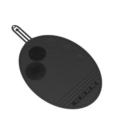 Buy Brush Cleaning Mat - Silicone Cosmetic Brushes Scrubber Mat for Travel & Home | Portable Black Washing Tool - Buy Online on GoSupps.com