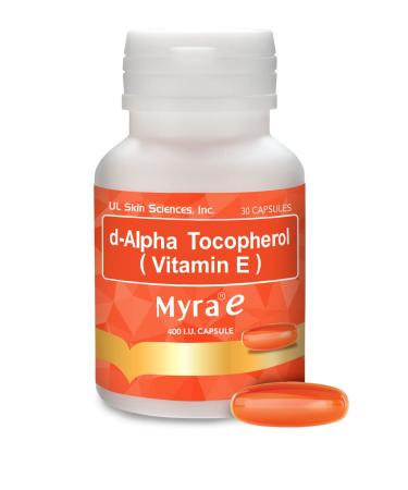 Myra E 400 IU Vitamin E d-Alpha Tocopherol (30caps) - Buy Online on GoSupps.com